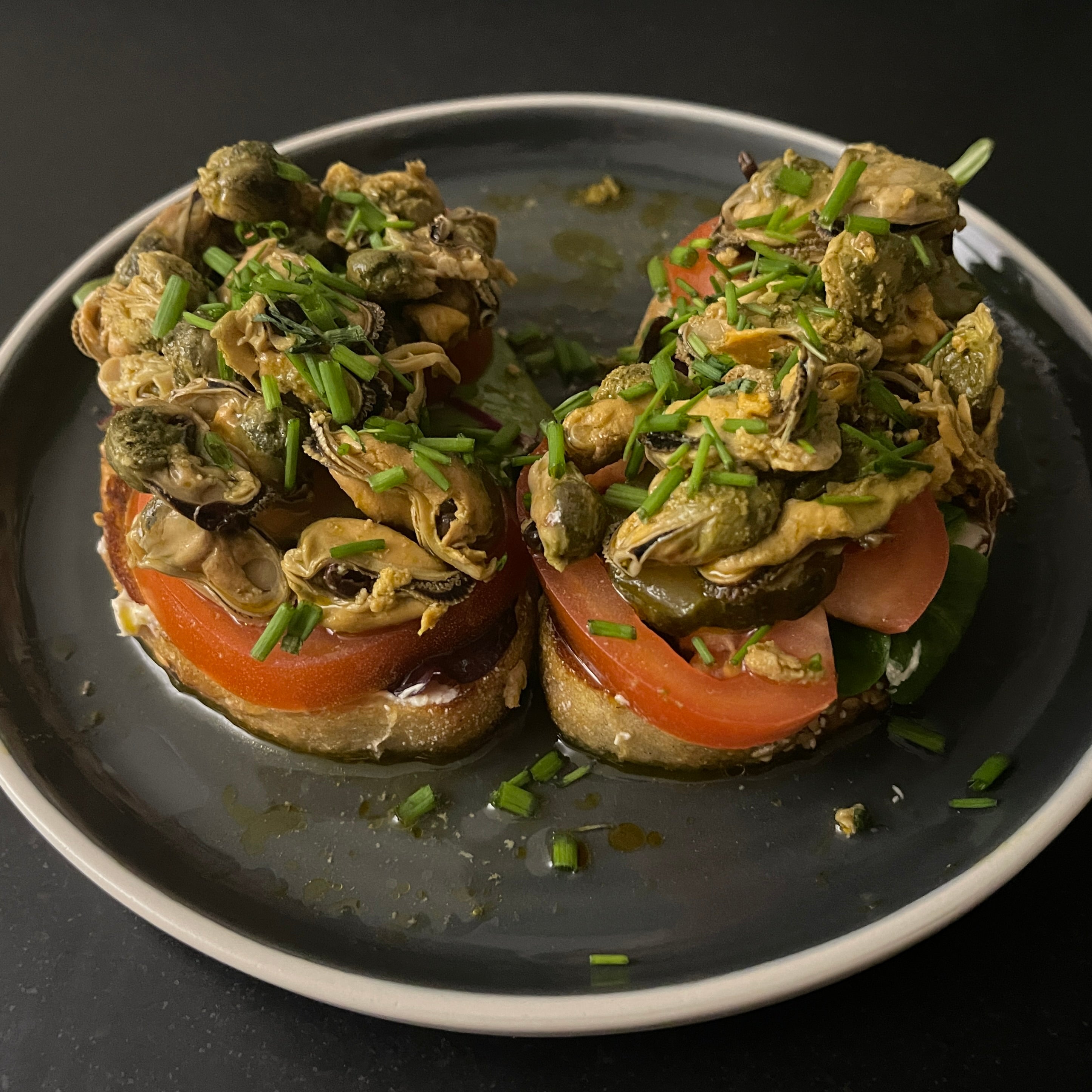 The Open Mussel Toast