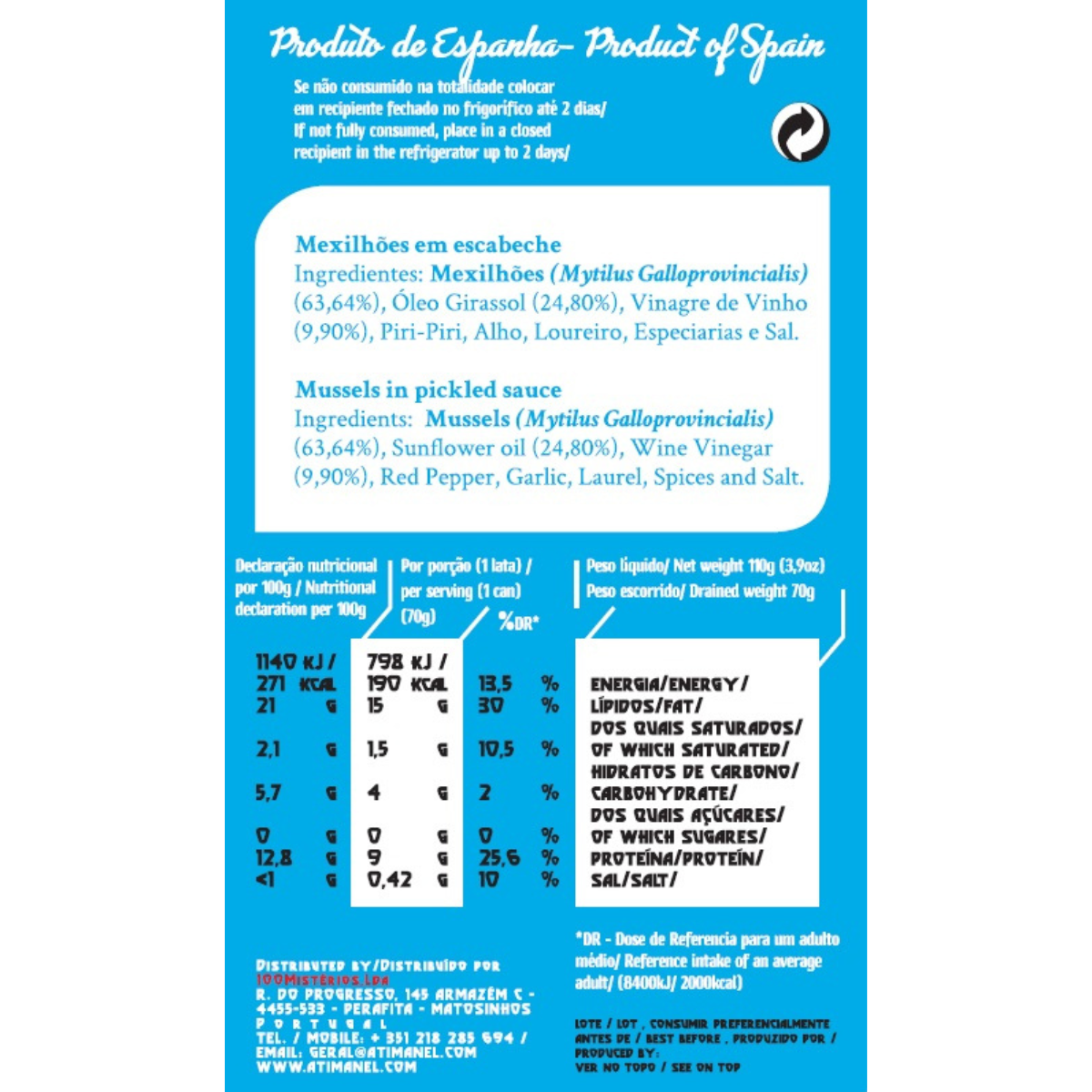 Kryddade musslor i inlagd sås