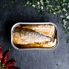 Rökta sardiner i extra jungfruolja