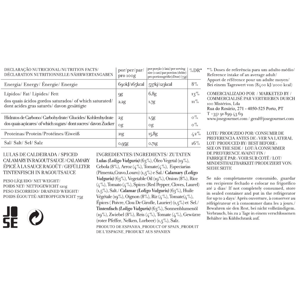 Kryddad bläckfisk i Ragoutsås