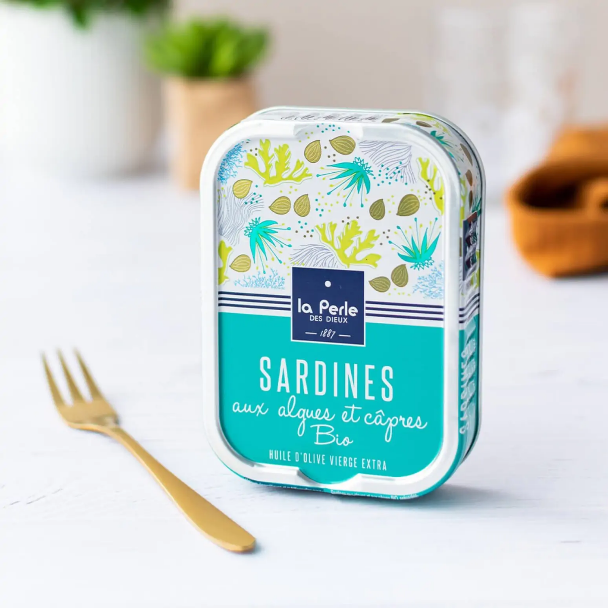 Sardiner med ekologiska alger och kapris