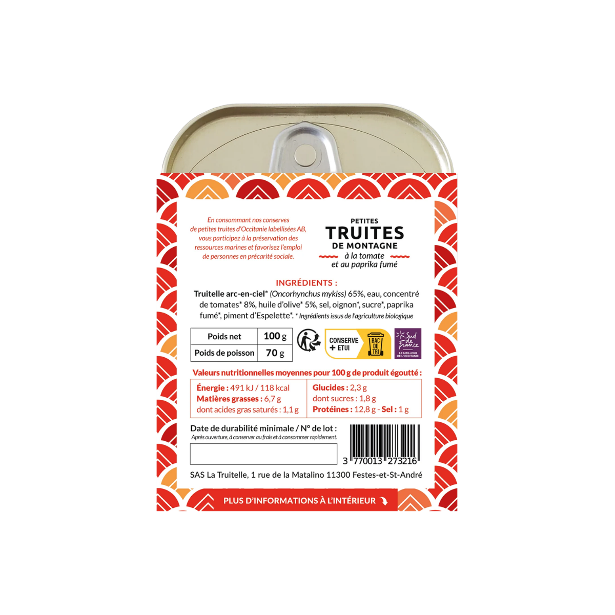 Ekologisk bergsöring med tomat och rökt paprika