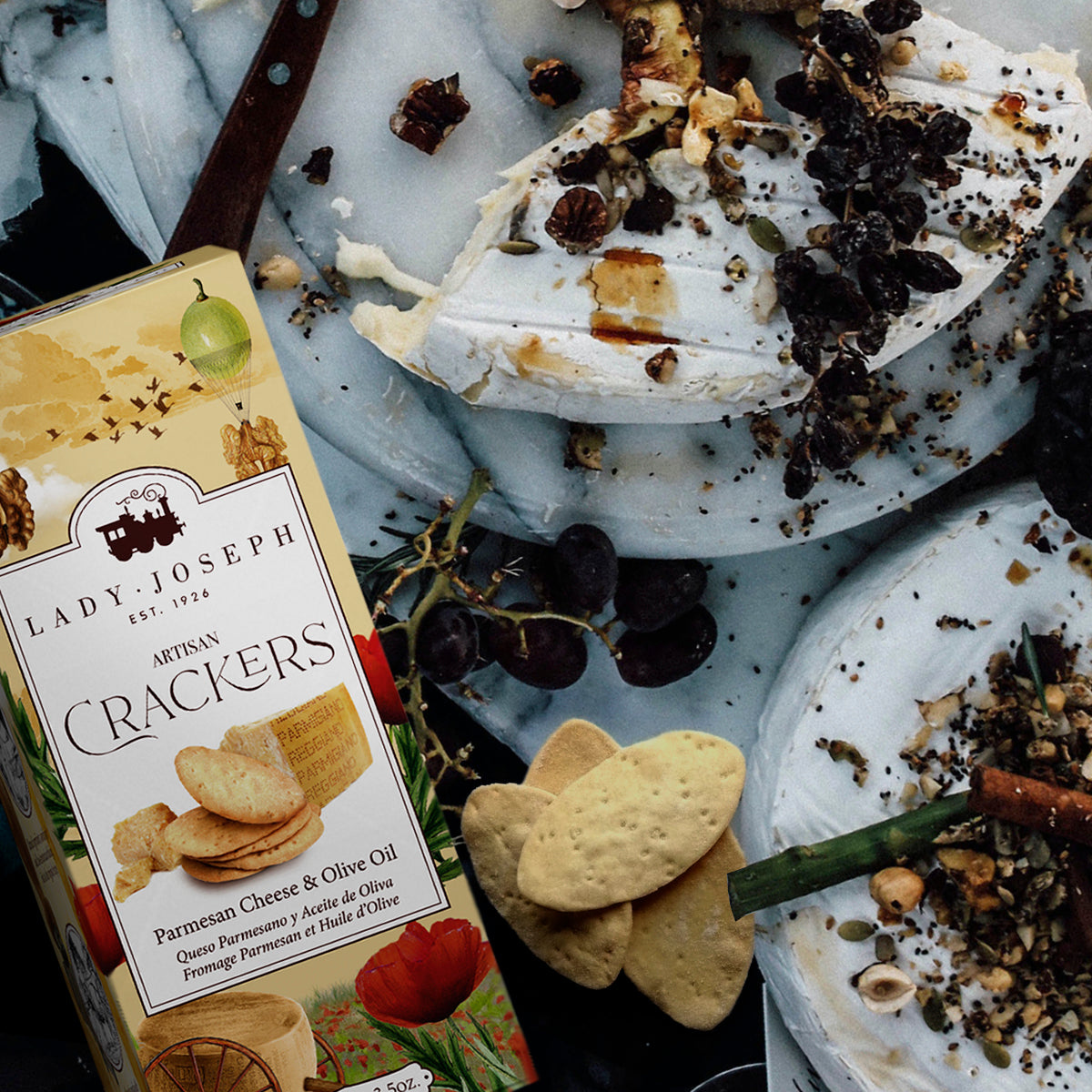 Hantverkskex med Parmigiano Reggiano-ost ​​och olivolja