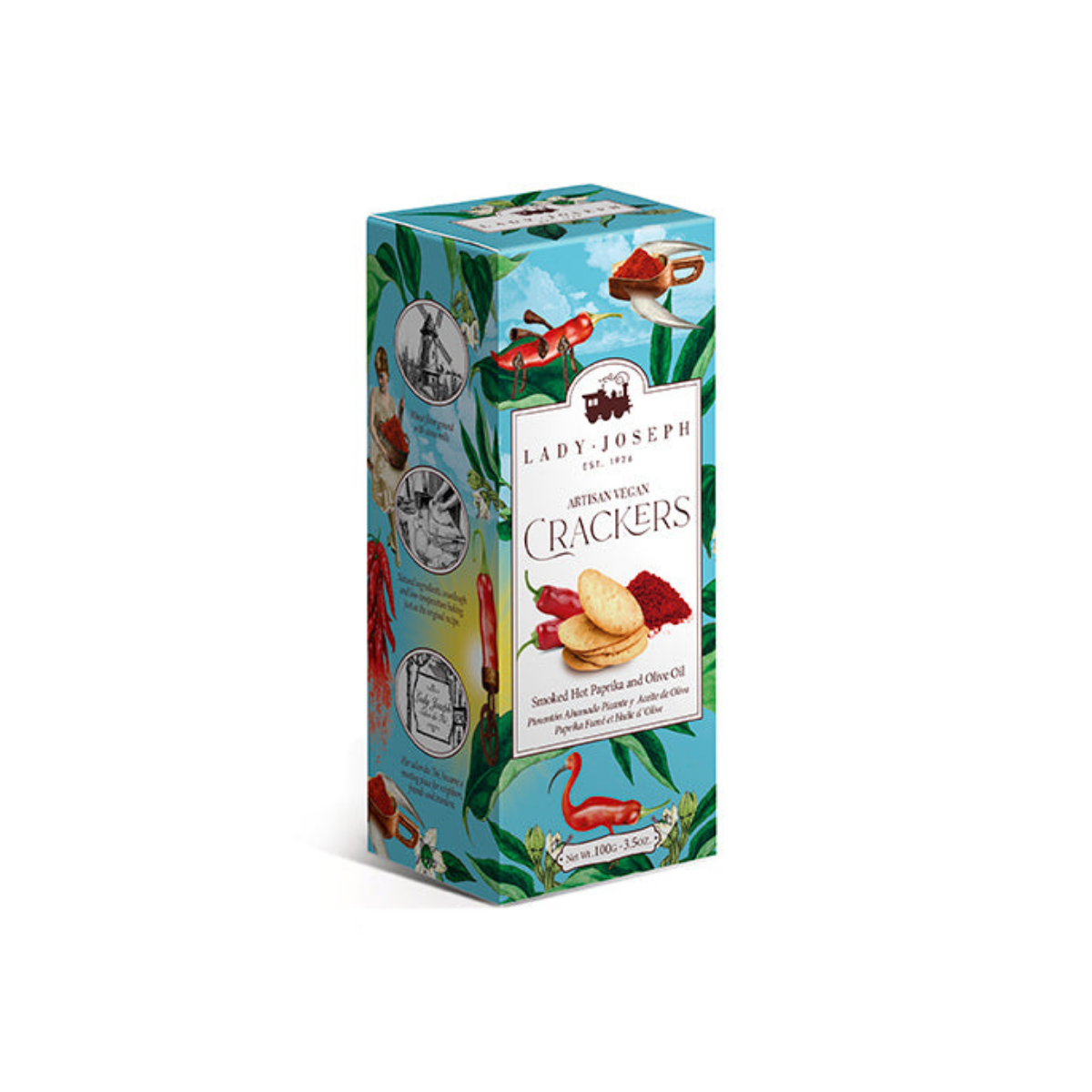 Hantverksmässiga veganska kex med kryddig rökt paprika och olivolja