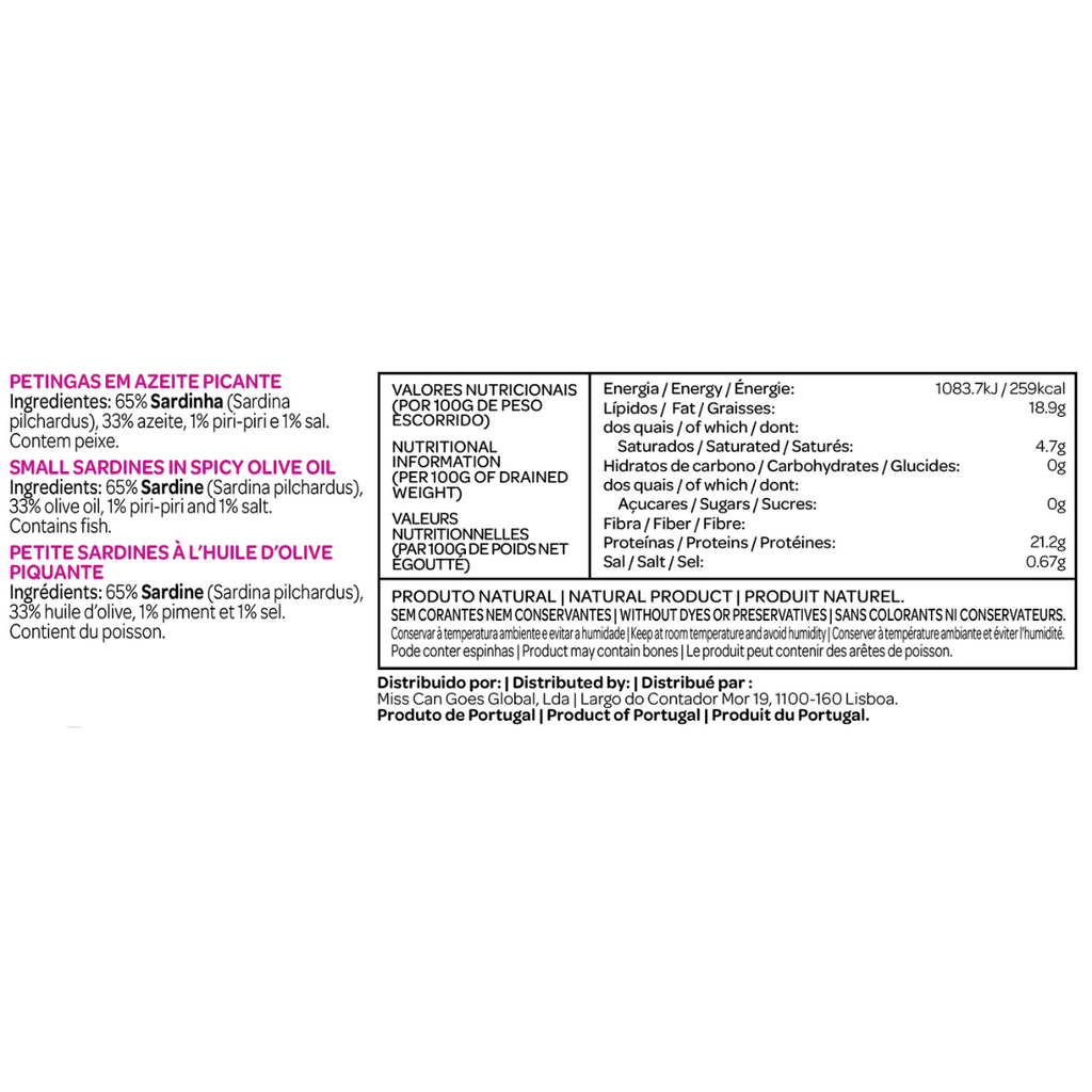 Små sardiner i kryddig olivolja