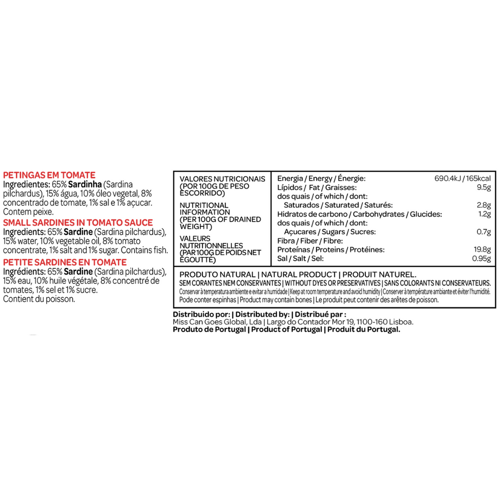 Små sardiner i tomatsås