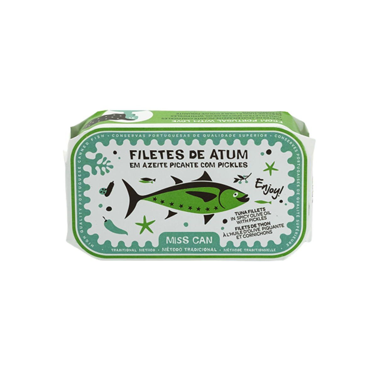 Tuna Fillets in Spicy Olive Oil with Pickles